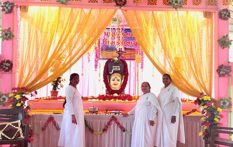 गांधीनगर: महाशिवरात्रि पर घी से निर्मित शिवलिंग का अनावरण, राजयोगिनी बीके कैलाश दीदी के नेतृत्व में आध्यात्मिक उत्सव